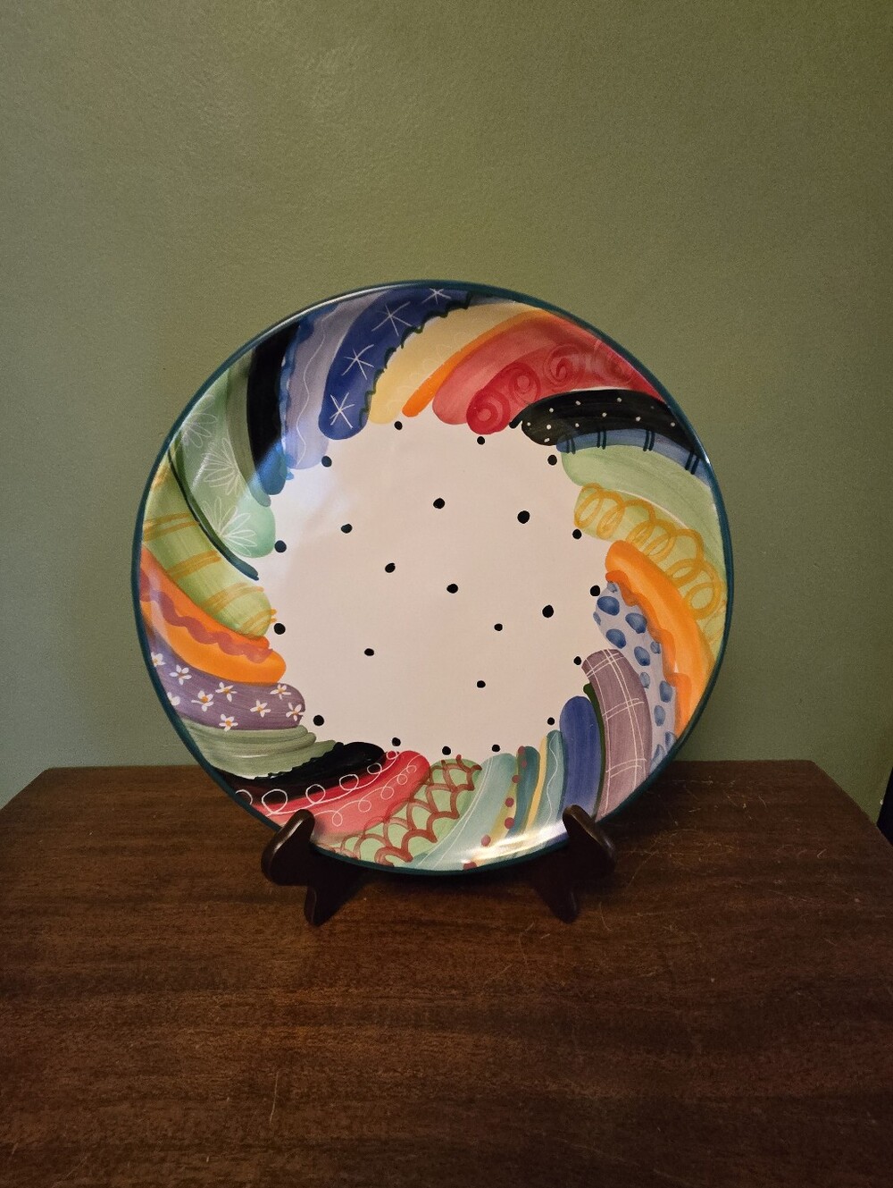 Jan Pugh Packer Creek Pottery Julie Stripe 12" Plate